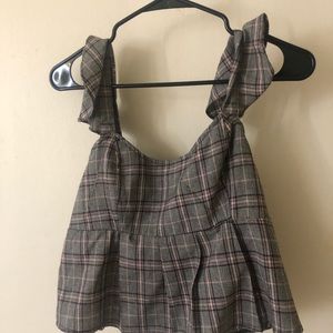 Check pattern crop top